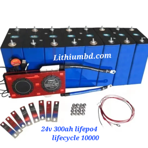 24v 300ah lifepo4 with smart bms 10000 life cycle