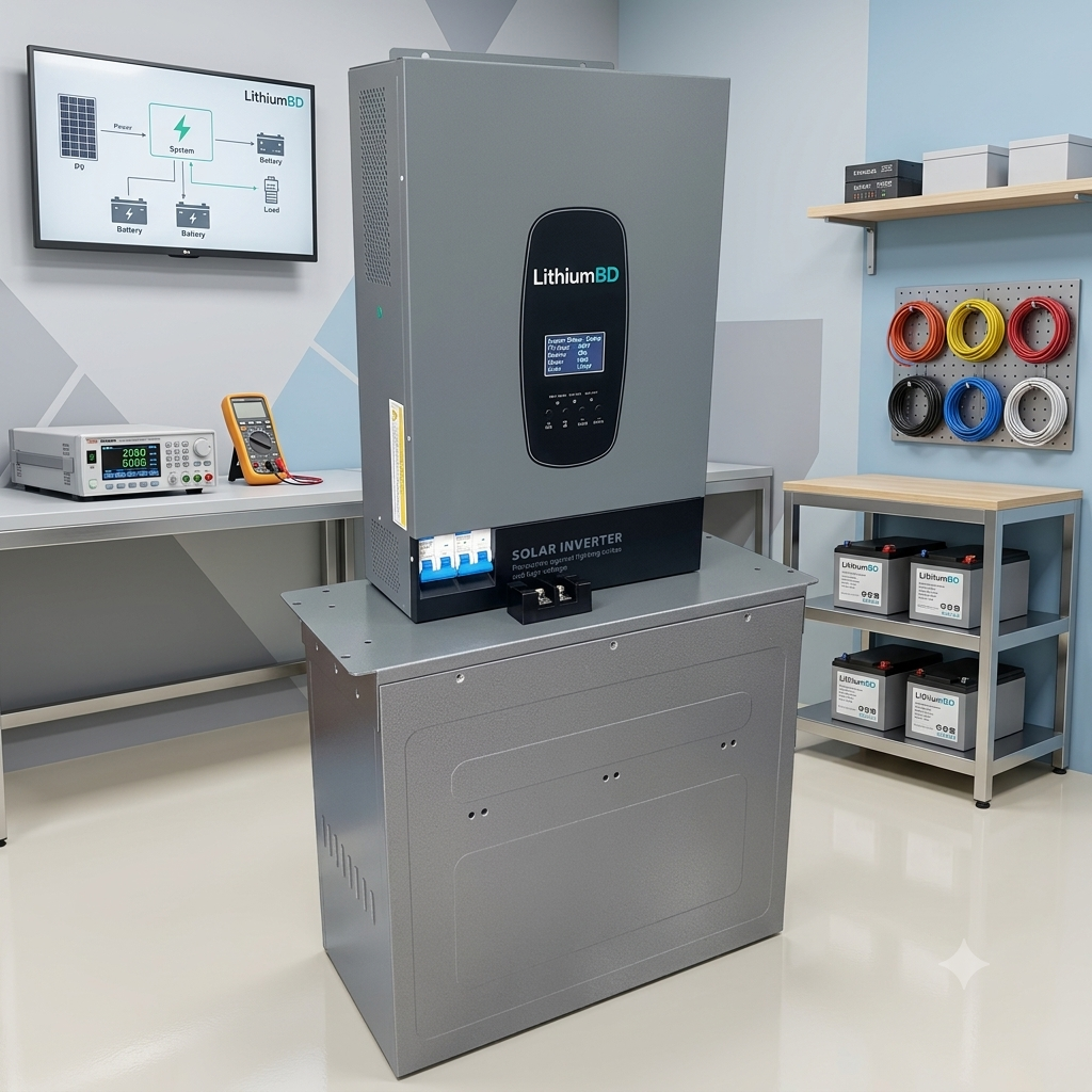6.2kw solar hybrid inverter with 5kwh battery combo - Image 2
